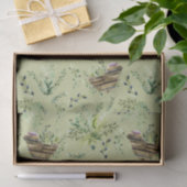 Wild Herb Sage met Waterverf van vogelpapier Tissuepapier (Geschenk)