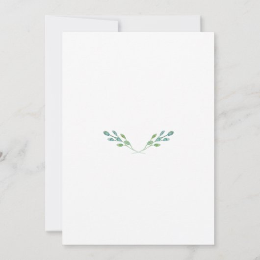 Wild Herbs Spring Green Wedding Invitation Kaart (Achterkant)