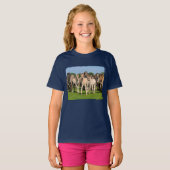Wild Herd Dulmen Horses Cute Foals Foto - girly T-shirt (Voorkant volledig)
