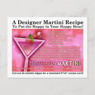 Wild Hibiscus Martini Recept Briefkaart