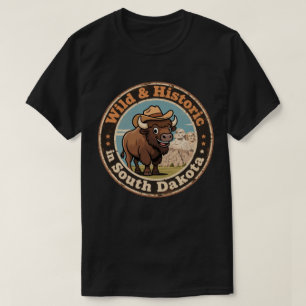 Wild & Historisch Zuid-Dakota Retro Western T-shirt
