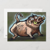 Wild Hog Briefkaart (Voorkant / Achterkant)