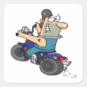 Wild Hog Vierkante Sticker (Voorkant)