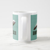 Wild Honey Badger Aqua, White, Brown Grote Koffiekop (Achterkant)