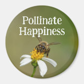 Wild Honeybee Geluk Fotografische bij Magneet (Voorkant)