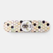 Wild Honingraat Queen Bee Abstract zeshoek Patroon Persoonlijk Skateboard (Horizontaal)
