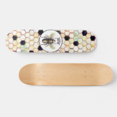 Wild Honingraat Queen Bee Abstract zeshoek Patroon Persoonlijk Skateboard (Horizontaal)