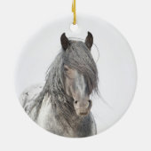 Wild Hoofbeats Ornament - Blue Zeus Portrait (Achterkant)