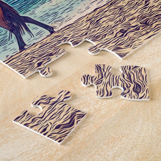 Wild Horse Beach Cute Personalized Legpuzzel (Zijkant)