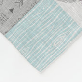 Wild Horse BoHo Fleece Blanket - Aqua/Gray Deken (Hoek)