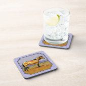 Wild Horse Buckskin Stallion Paars Bier Onderzetter (Rechterzijde)