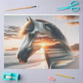 Wild Horse Chincoteague Island Decoupage papier (Craft)