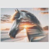 Wild Horse Chincoteague Island Decoupage papier (Voorkant)