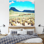 "Wild Horse Country" door Maynard Dixon Canvas Afdruk (Insitu (Slaapkamer))