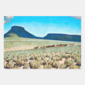 "Wild Horse Country" door Maynard Dixon Inpakpapier Vel (Voorkant)