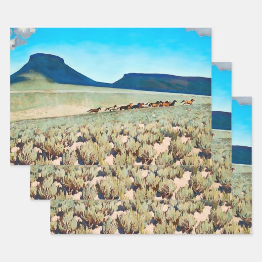 "Wild Horse Country" door Maynard Dixon Inpakpapier Vel (Set)