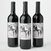 Wild Horse Foto Picasso Mustang Wine Labels Wijn Etiket (Flessen)