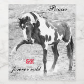 Wild Horse Foto Picasso Mustang Wine Labels Wijn Etiket (Enkel label)