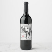 Wild Horse Foto Picasso Mustang Wine Labels Wijn Etiket (Voorkant)
