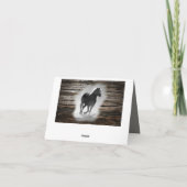 Wild Horse Galloping Bedankkaart (Achterkant)