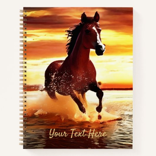 Wild Horse Galloping Door Surf Journal Notitieboek (Voorkant)