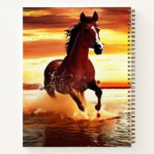 Wild Horse Galloping Door Surf Journal Notitieboek (Achterkant)