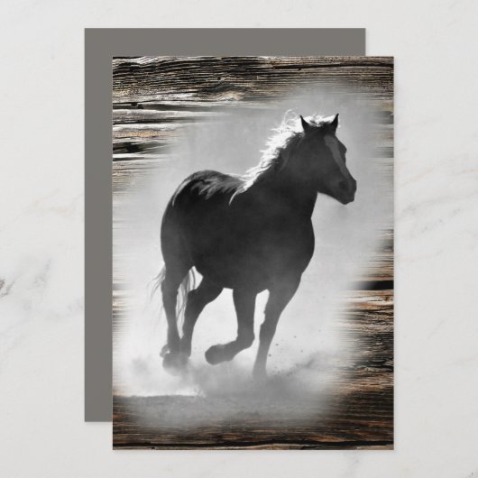 Wild Horse Galloping Feestdagenkaart (Voorkant / Achterkant)