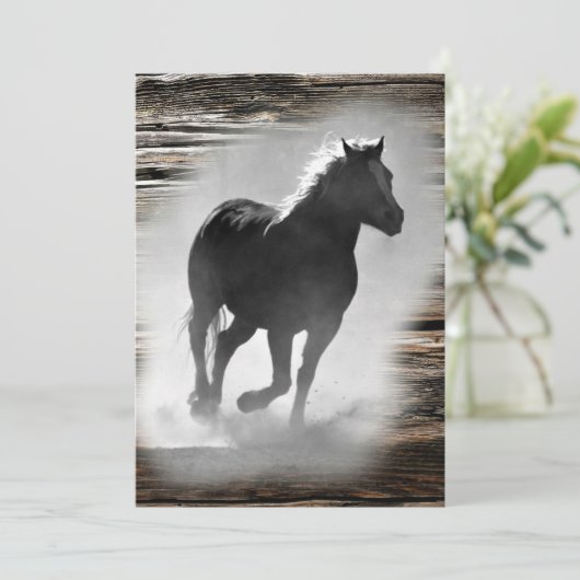 Wild Horse Galloping Feestdagenkaart (Staand voorkant)