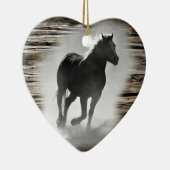 Wild Horse Galloping Keramisch Ornament (Rechts)