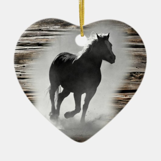 Wild Horse Galloping Keramisch Ornament (Voorkant)