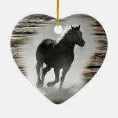Wild Horse Galloping Keramisch Ornament (Achterkant)