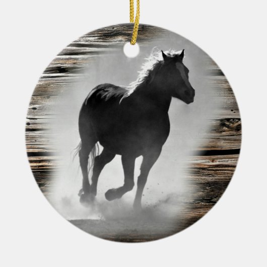 Wild Horse Galloping Keramisch Ornament (Voorkant)