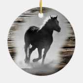 Wild Horse Galloping Keramisch Ornament (Achterkant)