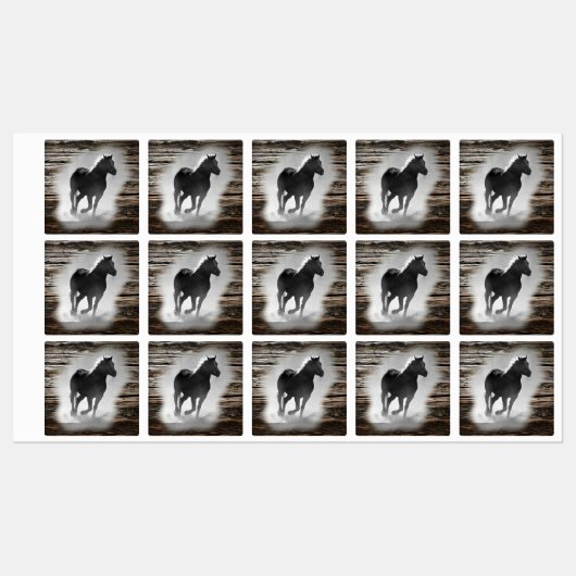 Wild Horse Galloping Labels (Vel)