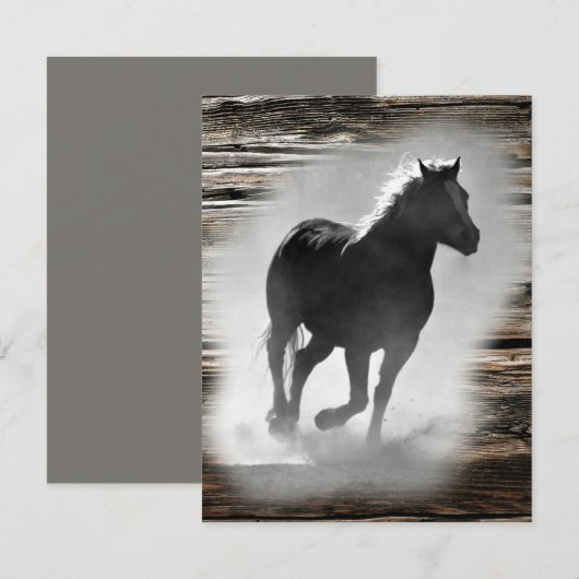 Wild Horse Galloping Notitiekaartje (Voorkant / Achterkant)