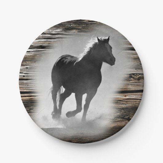 Wild Horse Galloping Papieren Bordje (Voorkant)