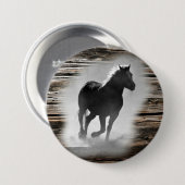 Wild Horse Galloping Ronde Button 7,6 Cm (Voorkant /achterkant)
