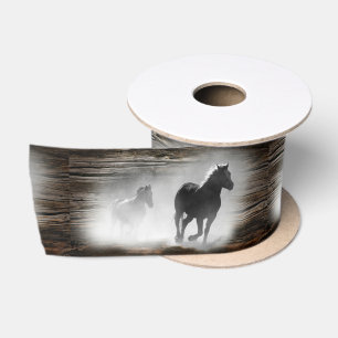 Wild Horse Galloping Satijnen Lint