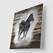 Wild Horse Galloping Vierkante Klok (Hoek)