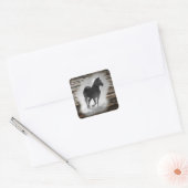 Wild Horse Galloping Vierkante Sticker (Envelop)