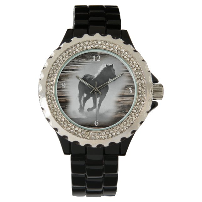 Wild Horse Galloping Watch Horloge (Voorkant)