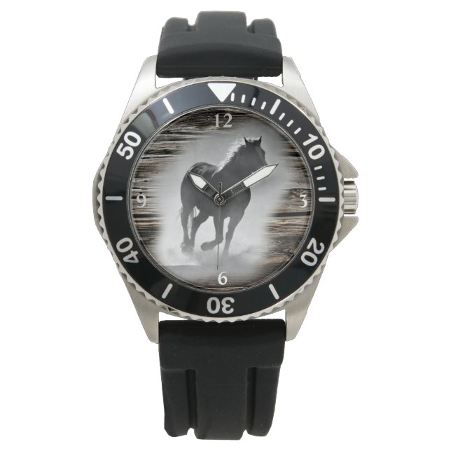 Wild Horse Galloping Watch Horloge (Voorkant)