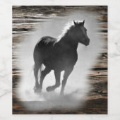 Wild Horse Galloping Wijn Etiket (Enkel label)