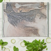 Wild Horse Gaze Theedoek (Gevouwen)