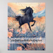 Wild Horse Girls Custom Slogan Vibrant Equestrian Poster (Voorkant)