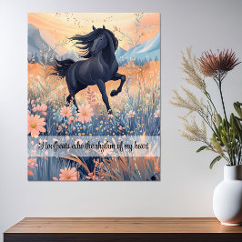 Wild Horse Girls Custom Slogan Vibrant Equestrian Poster
