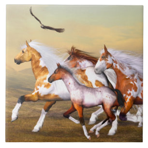 Wild Horse Herd Tile Tegeltje