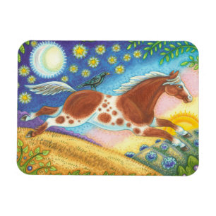 Wild Horse Hill Folk Art MAGNET Susan Brack Magneet