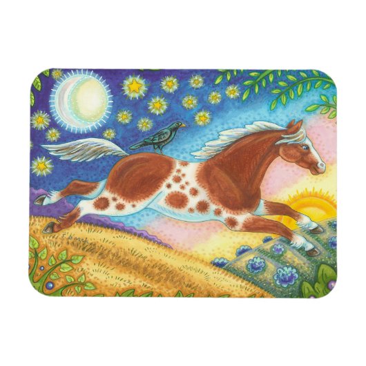 Wild Horse Hill Folk Art MAGNET Susan Brack Magneet (Horizontaal)