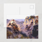 "Wild Horse Hunters" door Charles M Russell Briefkaart (Voorkant / Achterkant)